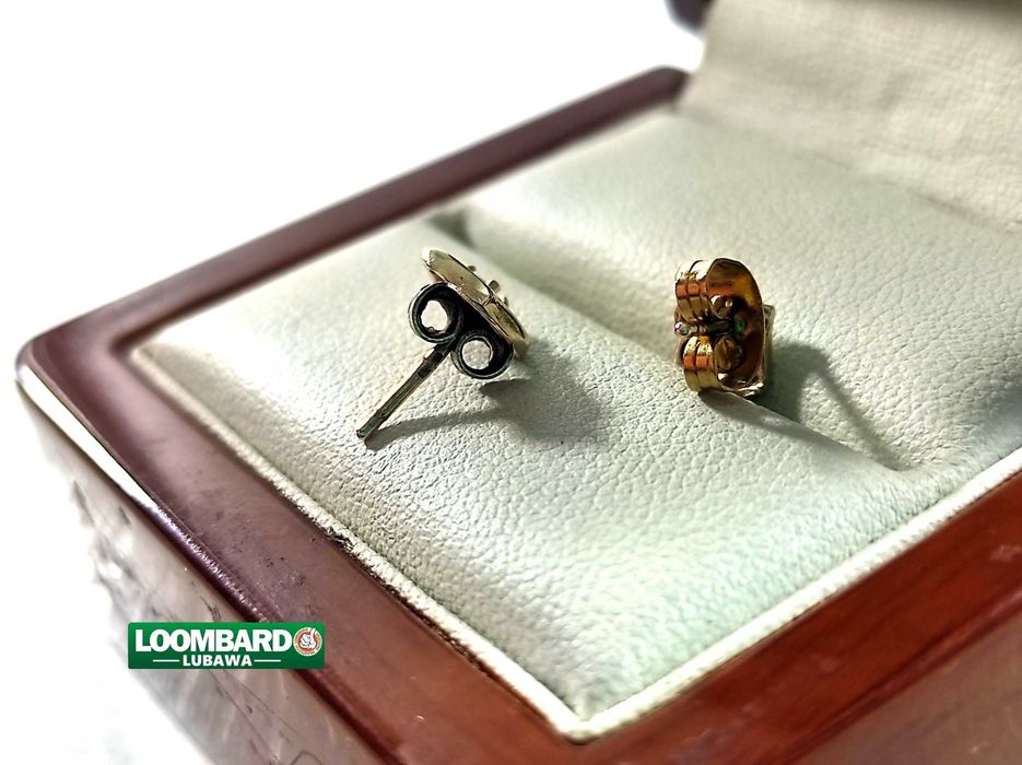 Śliczne ZŁOTE KOLCZYKI KOLCZYKI PR.585 Lombard Lubawa Loombard