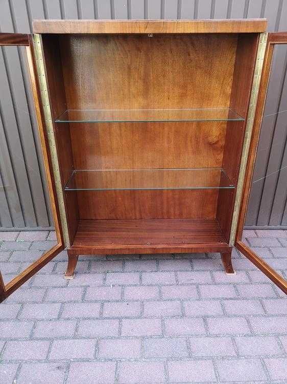 Witryna Biblioteka ART-DECO Orzech Stara Antyk Po Renowacji Okazja.