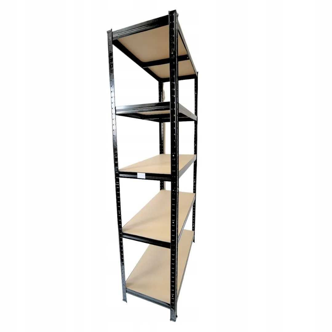 Regał Magazynowy Metalowy 3w1 180x90x40 cm 875kg 5 półek czarny