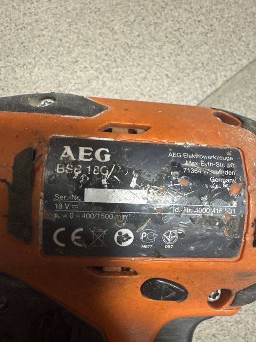 AEG wkretarka BSB 18 G i ładowarka AL1218