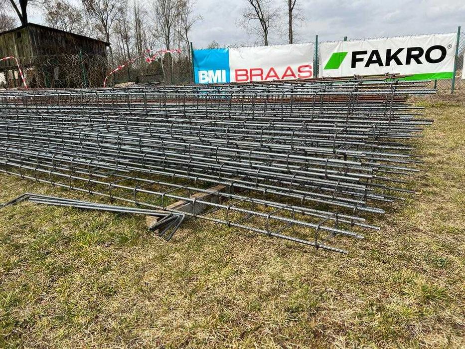 Zbrojenie na fundamenty, słupy wieńce.