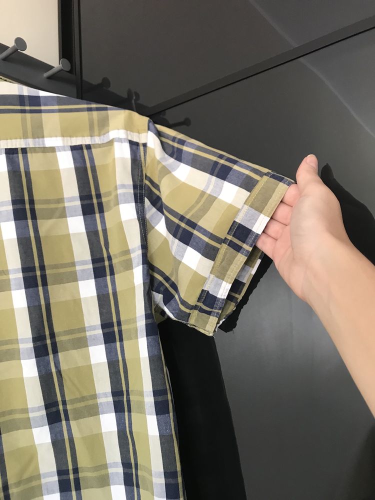 Camisa de manha curta homem