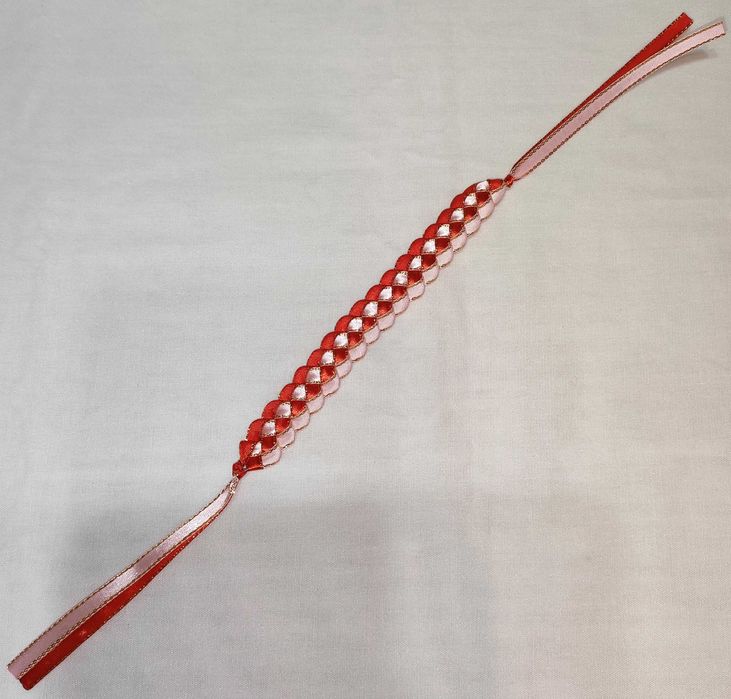 Bransoletka z satynowych wstążek Handmade