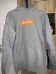 Supreme grey Orange box logo fw17