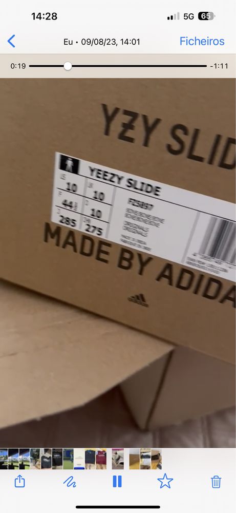 ADIDAS YEEZY SLIDE PURE (RESTOCK PAIR)  Adidas
