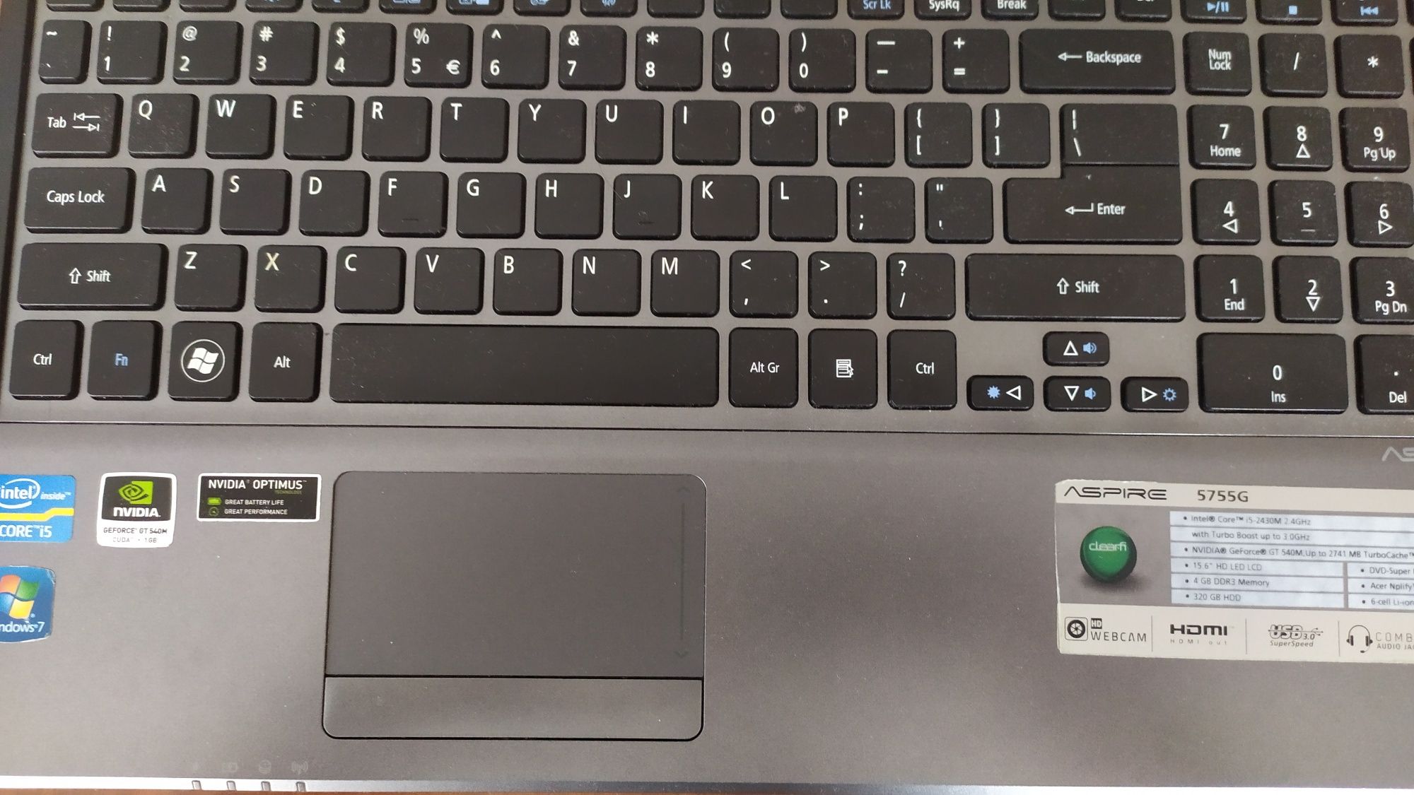 Laptop Acer uszkodzony