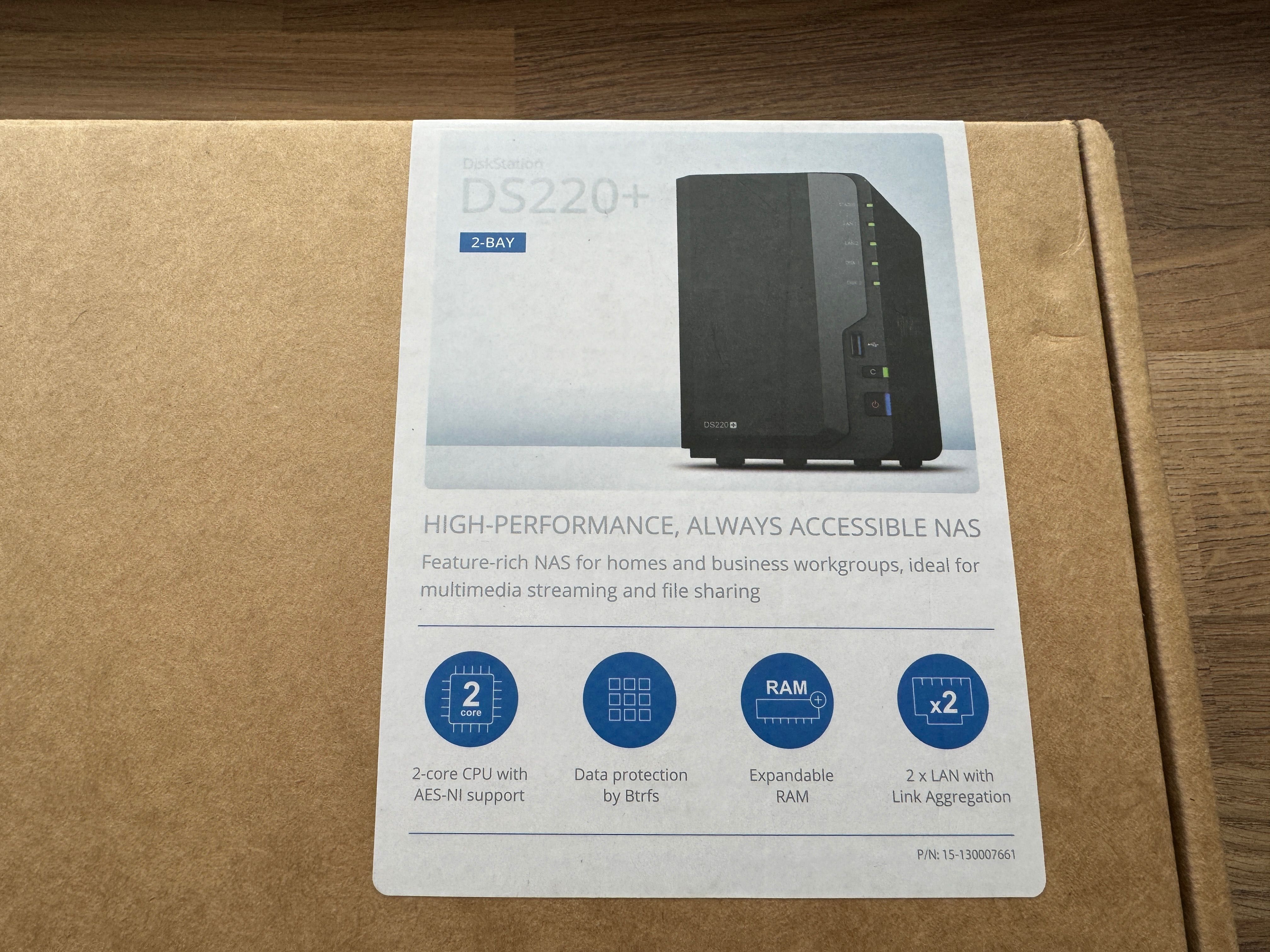 Serwer dysk sieciowy NAS Synology DS220+ Plus 2x4tb / 8tb 10gb RAM