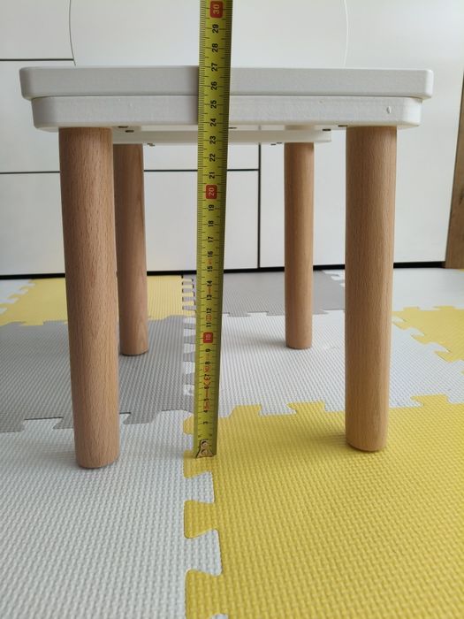 Krzesełko dla dziecka Miś białe