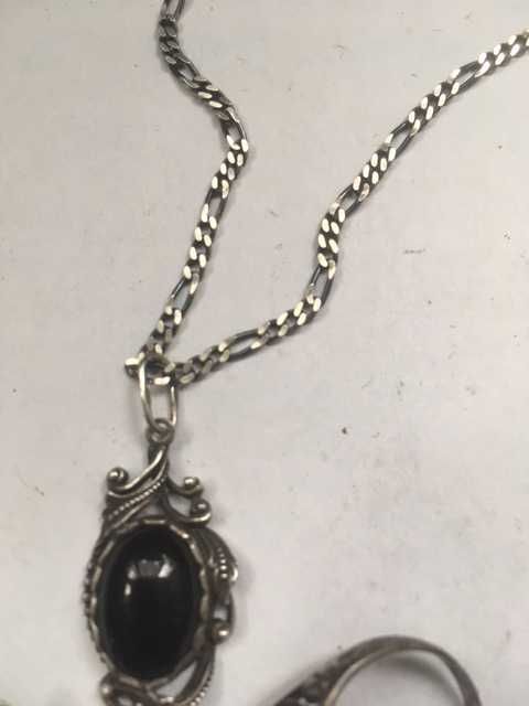 Цепочка с кулоном,кольцо,серьги(серебро 925)