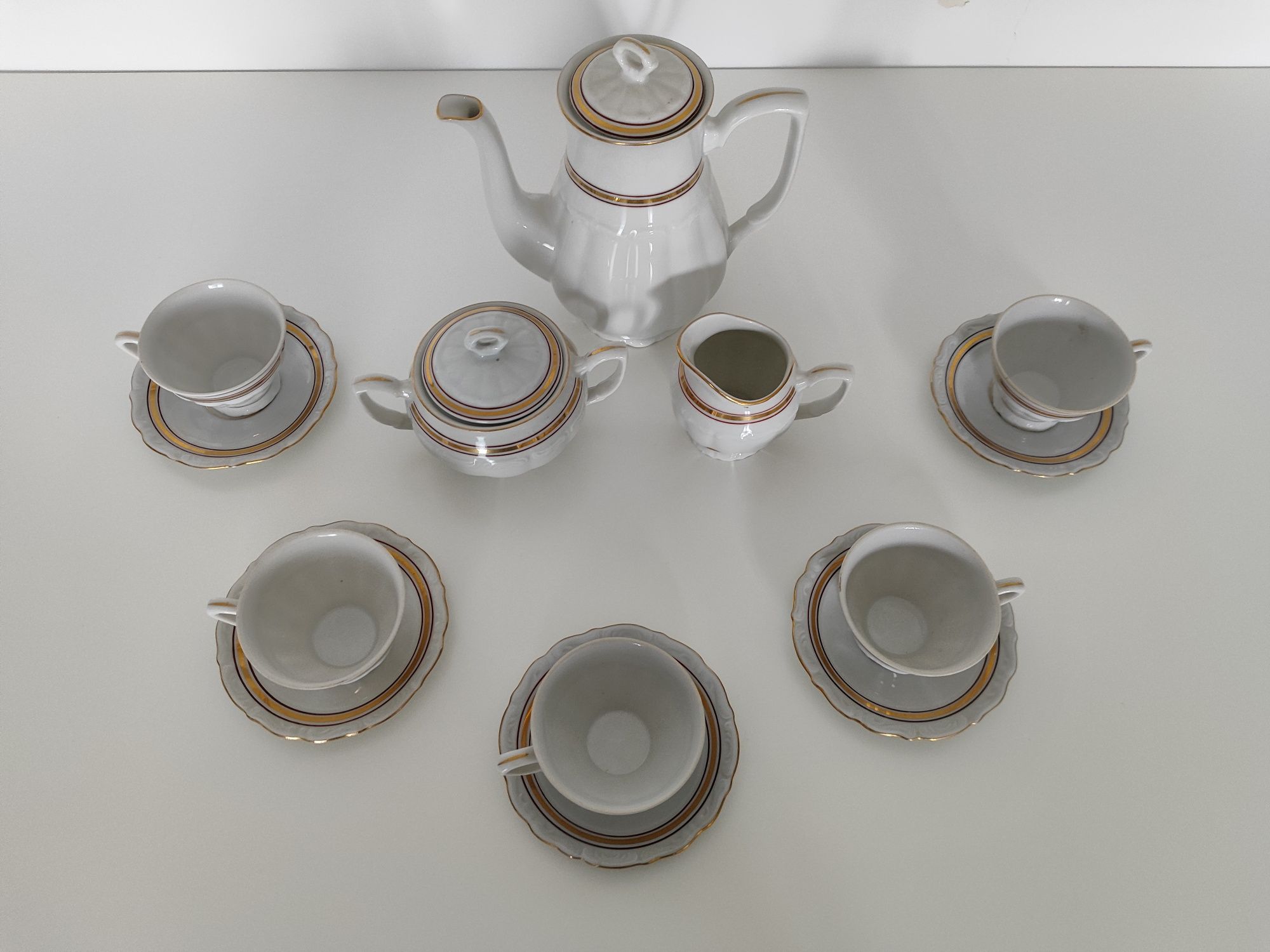 Serwis kawowy dla 5. osób - Porcelana Bolesławiec