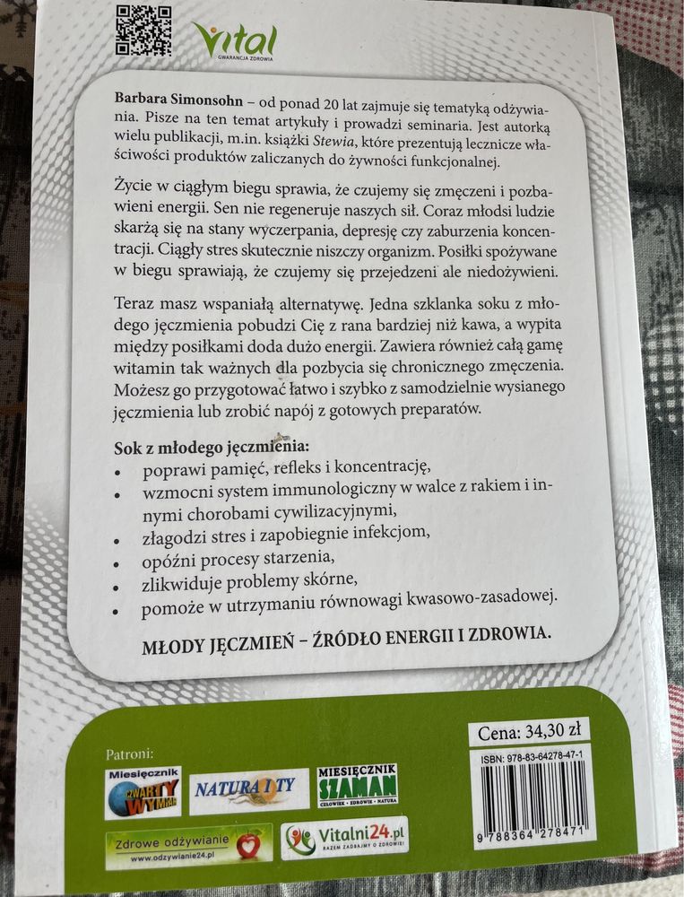 Sok z młodego jęczmienia Barbara Simonsohn