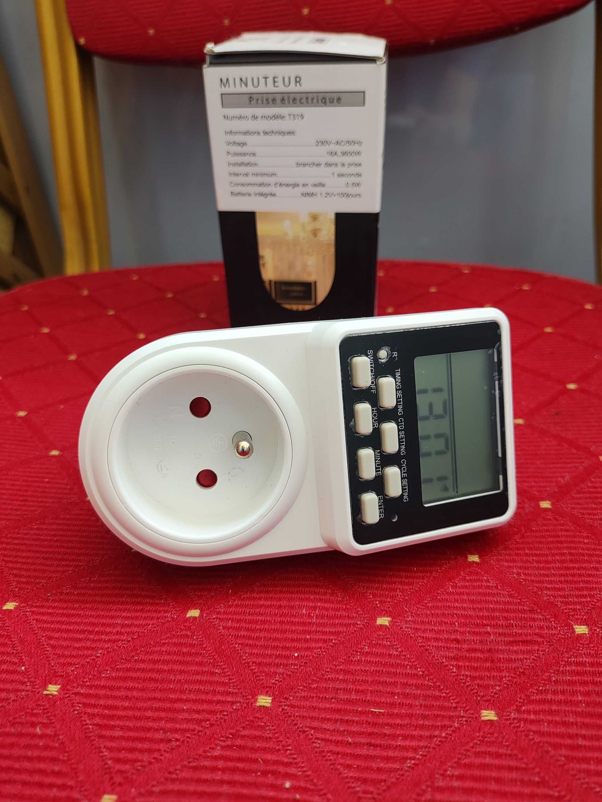 Programator czasowy Gniazdo Zegar Timer 16A Cyfrowe LCD Cyfrowy