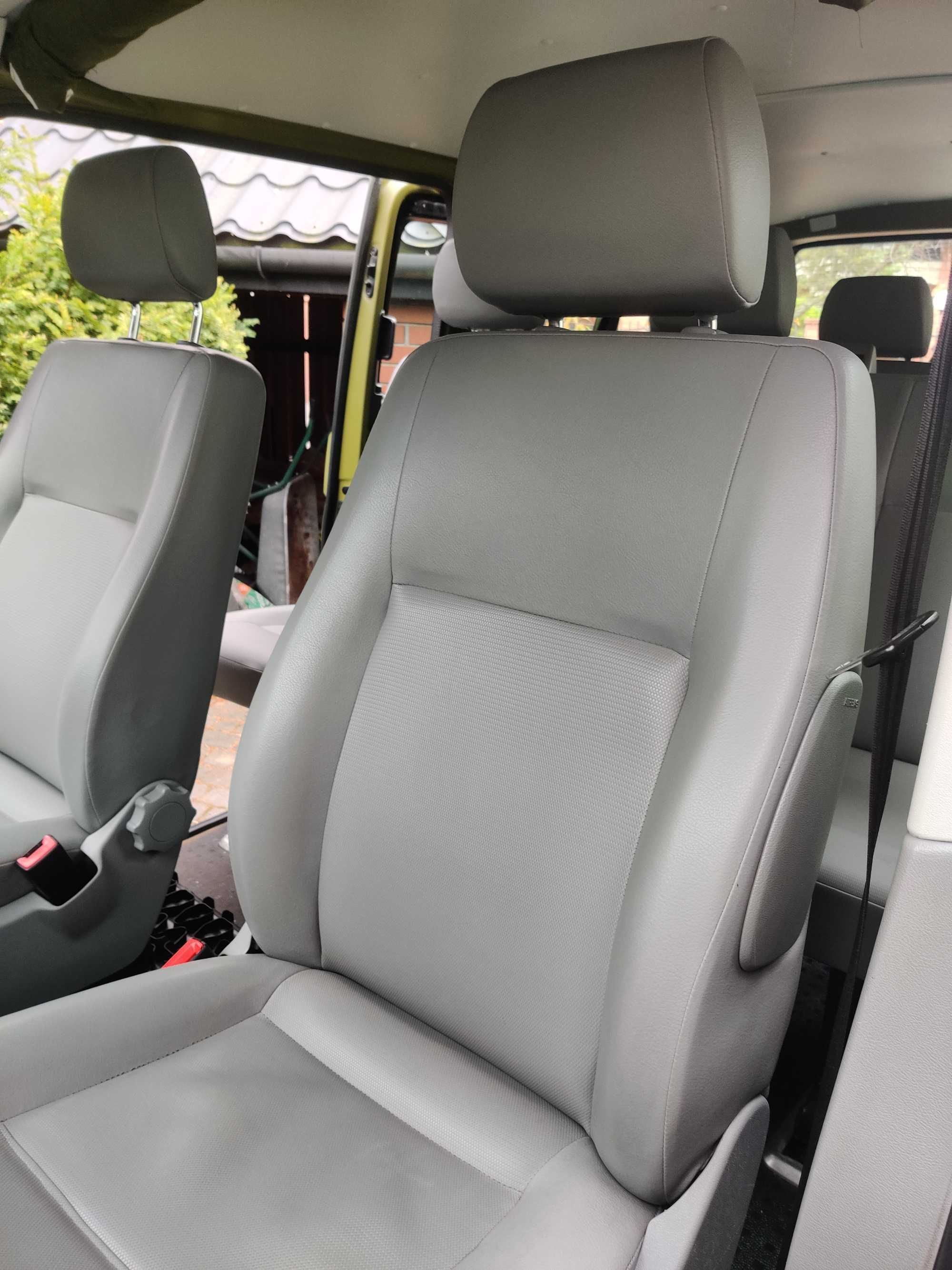 Fotel Kierowcy i Pasażera Skaj Komplet VW Transporter T5 T6 AIRBAG