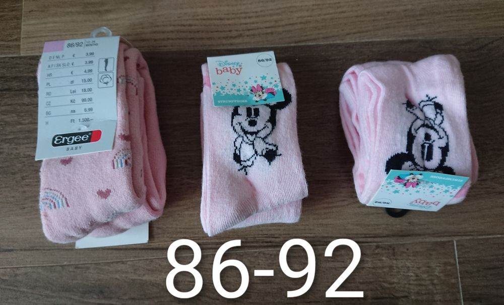 Nowe 3x rajstopki minnie 86-92 dla dziewczynki
