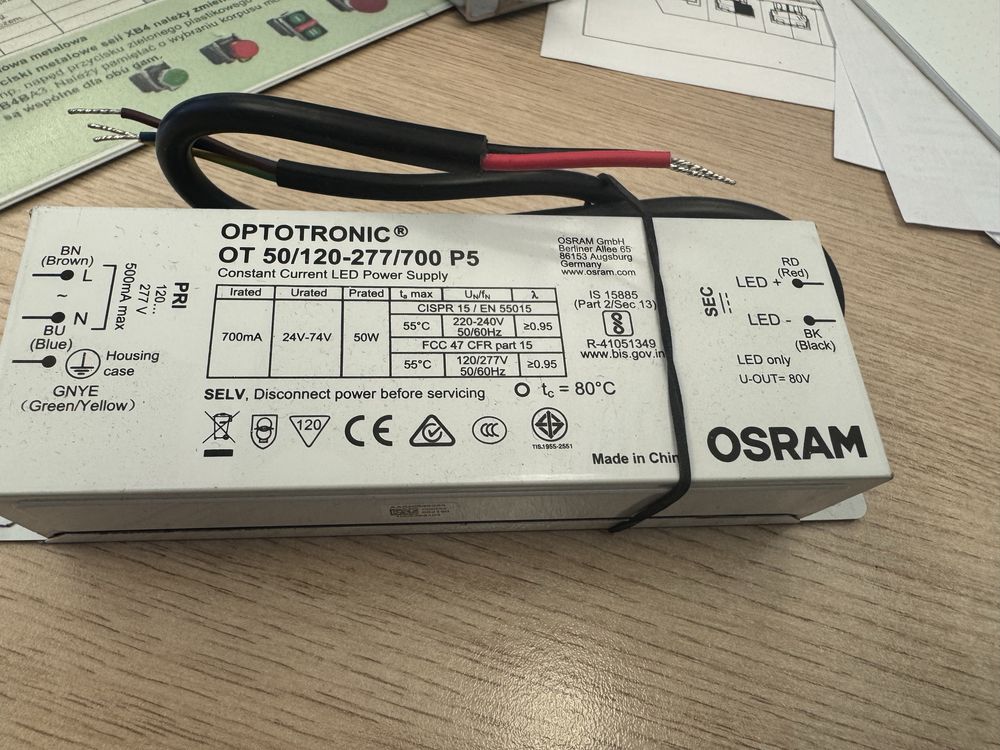 Zasilacz Osram OT 50/120-277/700 mA P5 50W