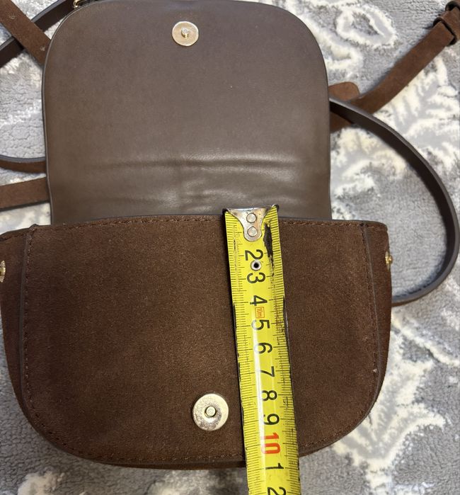 Zara сумочка з велюровоі шкіри