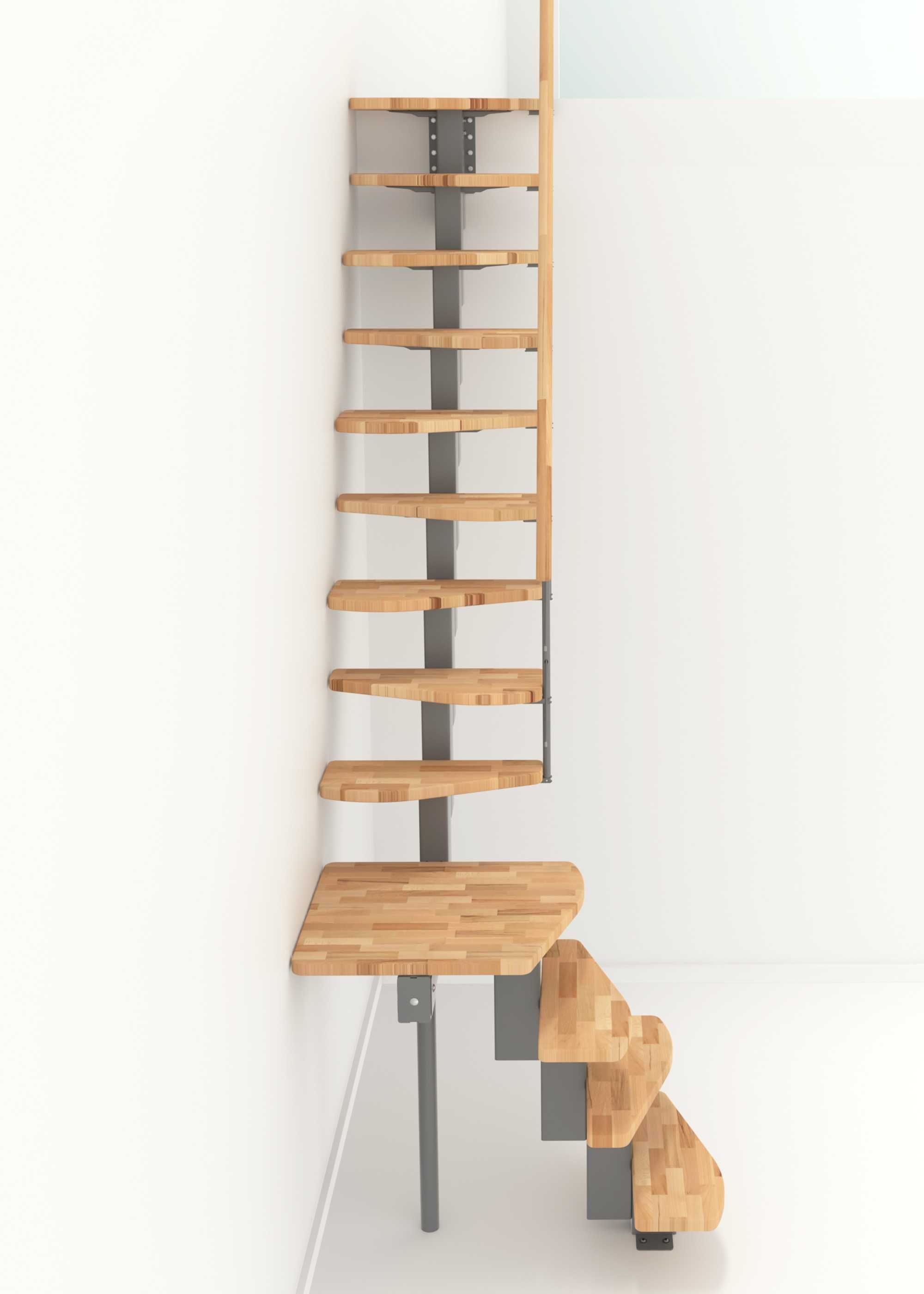 Solidne Mini Schody modułowe Quadro/ Szare/zabiegowe