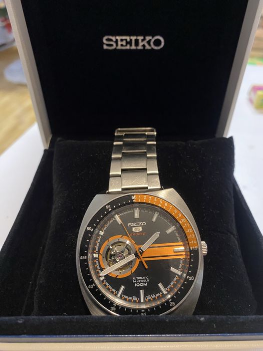 Seiko 5 Sport Open heart SSA331K1 pomaranczowy