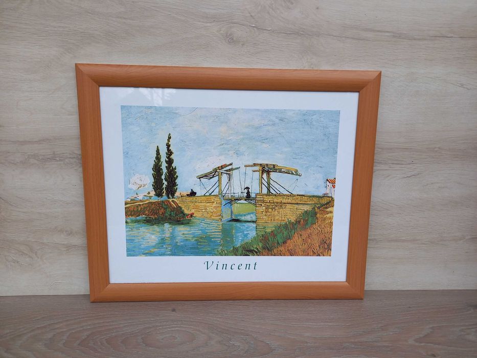 Duży obraz Vincent van Gogh reprodukcja drewniana rama 57x47cm
