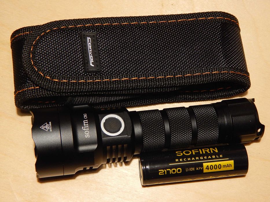 Фонарь светодиодный Sofirn С8G + акк 4000 mAh + чехол Convoy