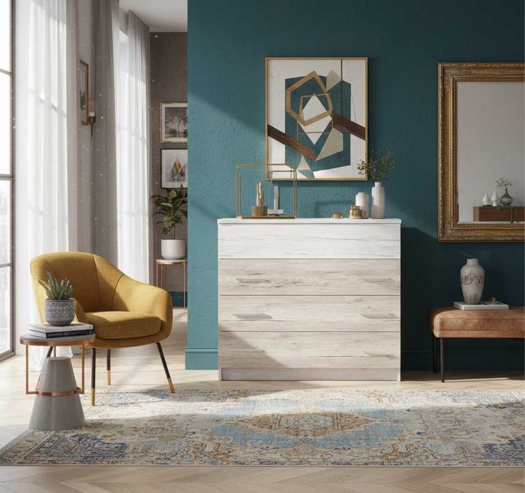 Комод «Ким 4Ш»  сочетает в себе привлекательность и практичность