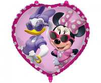 Balon Foliowy Serce MYSZKA MINNIE DAISY Duck Disney Urodziny