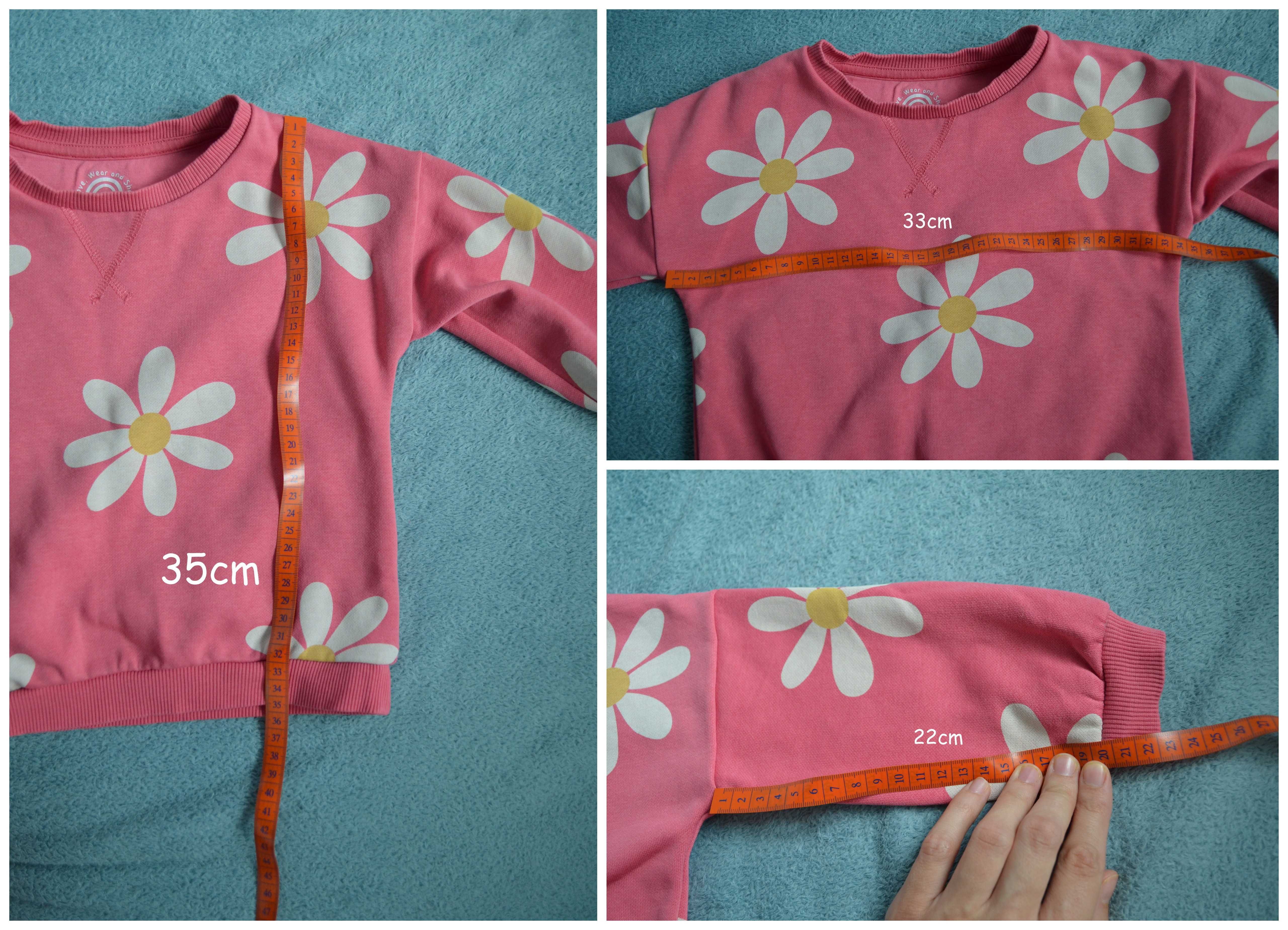 Bluza niemowleca F&F 86 (12-18m) rozowa w stokrotki + bluza miś 86/92