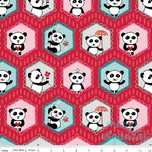 Oportunidade: Tecido 100% algodão a 6€/m - PANDA LOVE MAIN RED