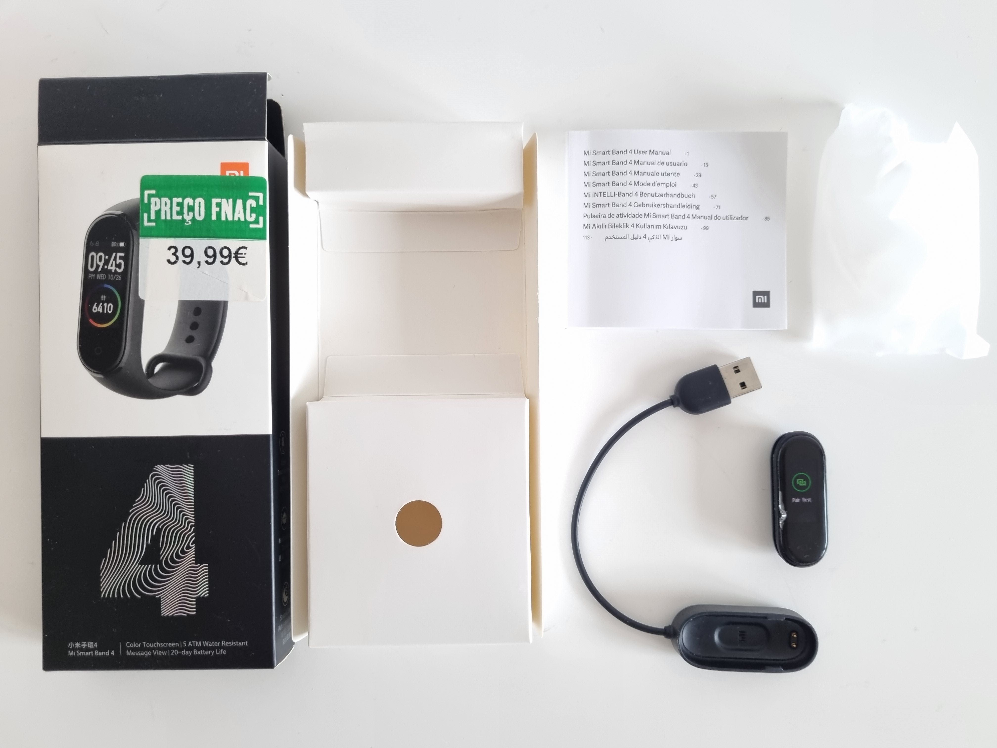 Mi Smart Band 4 – Funcional | Sem bracelete | Com caixa e carregador