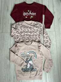 Zestaw 3 sztuki bluzy 134 Harry Potter Jednorożec Bluza