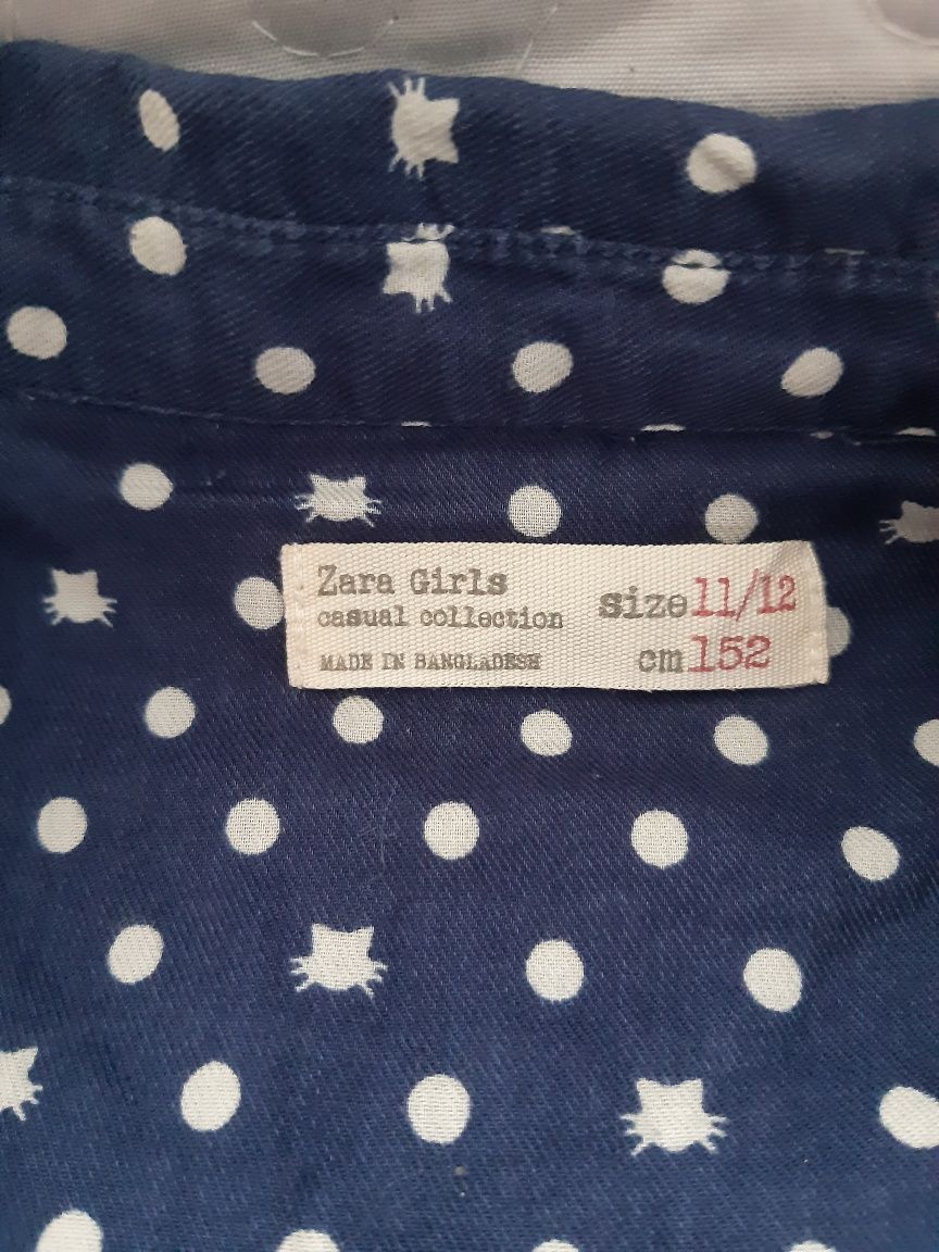 Koszula na długi rękaw dla dziewczynki rozmiar 152 Zara Girls