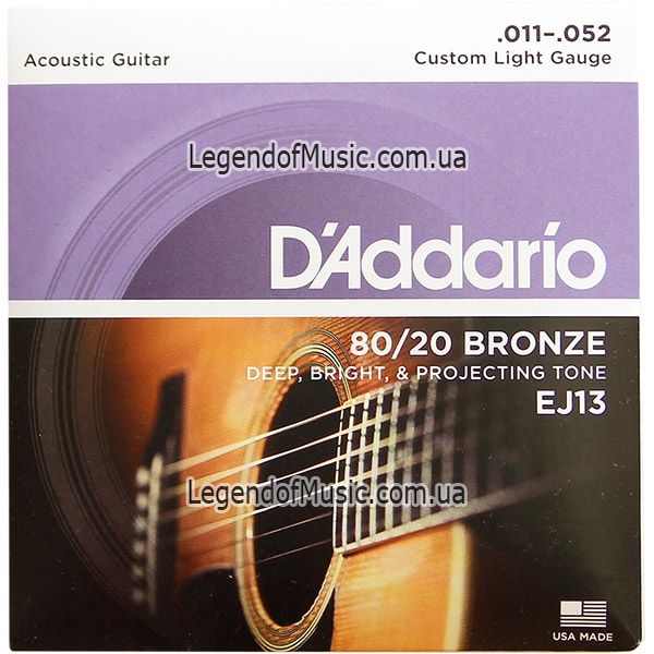 Струны D'Addario для Акустической гитары, бас гитары, электрогитар США