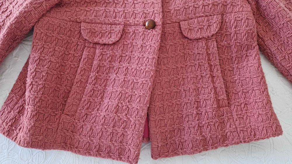 Casaco Rosa, Zara com botões, tamanho M