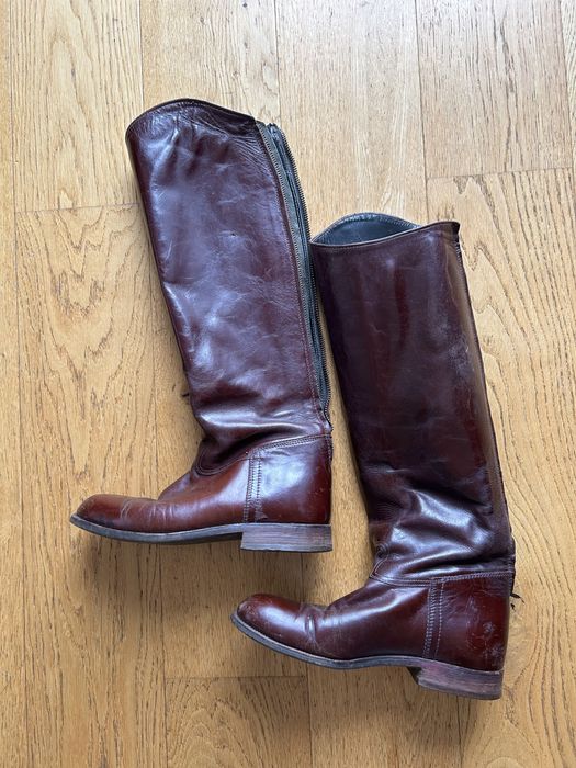 Buty do jazdy konnej jeździeckie oficerki skóra naturalna 39/40