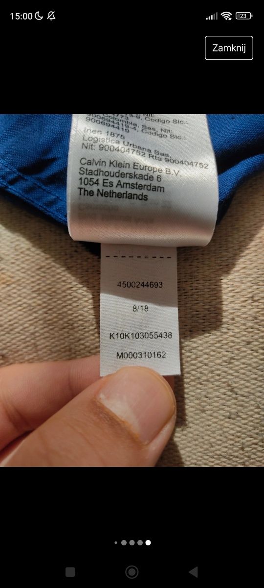 Ekstra Koszula Męska Calvin Klein (XL)