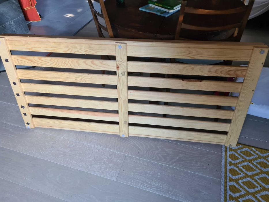 Łóżko dziecięce drewniane podłogowe futon 165x75