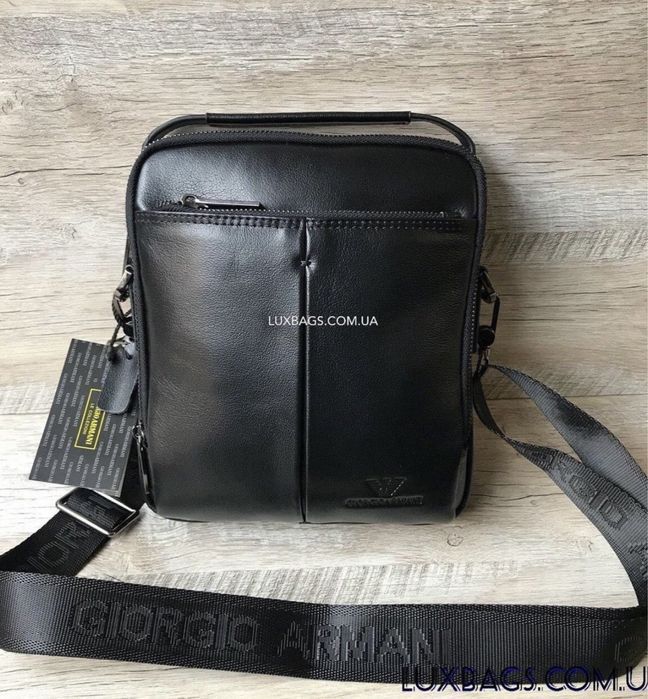 Мужская кожаная сумка Armani Армани
