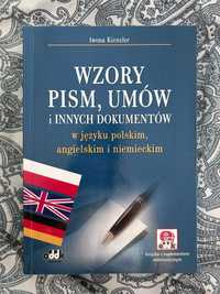 Wzory pism, umów i innych dokumentów polski angielski niemiecki