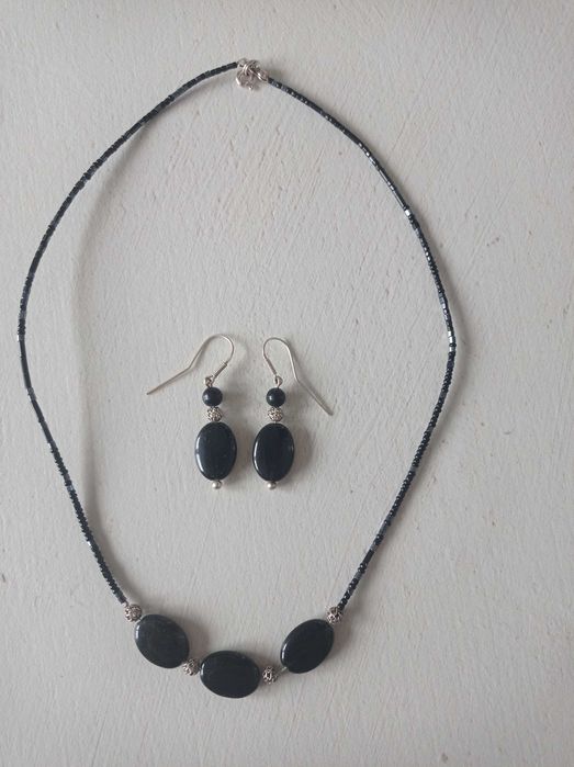 Komplet biżuterii z opalem