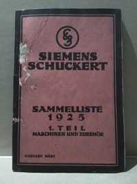 Simens Schuckert. Каталог 1925 года.