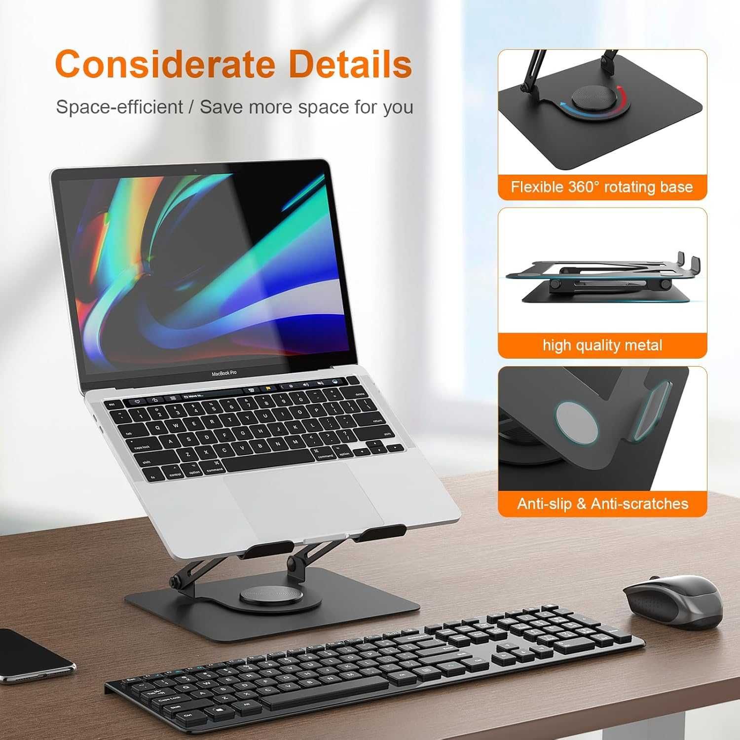 GRIFEMA GB1050 Stojak na laptopa z obrotową podstawą,