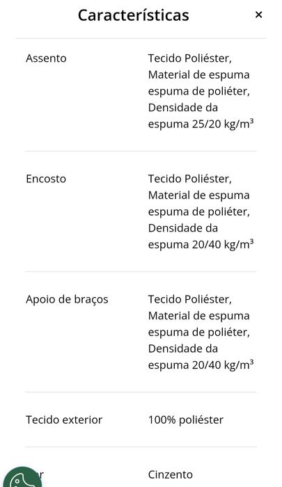 Pequeno sofá  novo