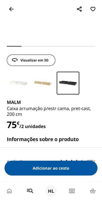Gavetas cama IKEA