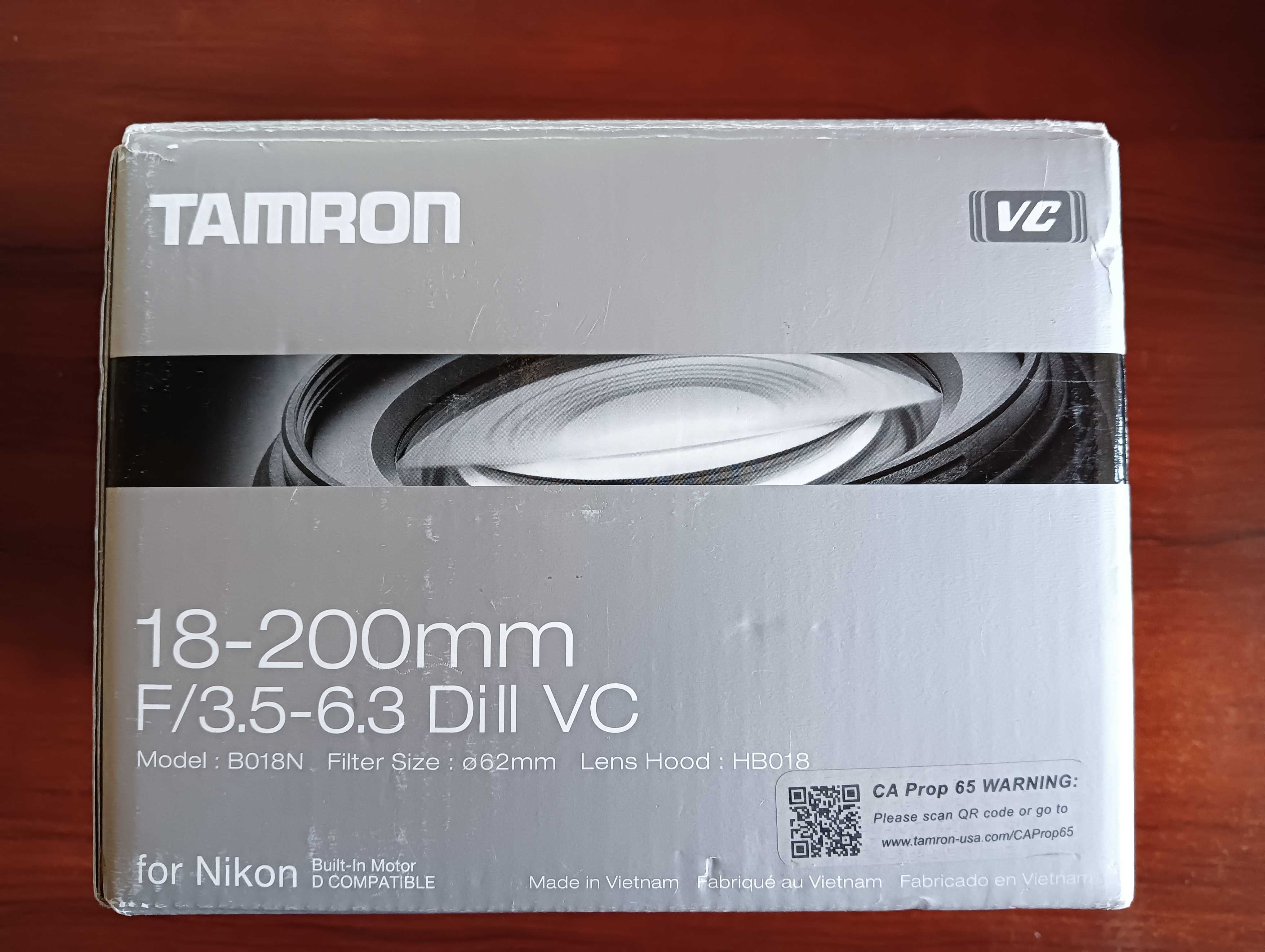 Sprzedam obiektyw TAMRON 18-200 F/3.5-6.5 Di II VC mocowznie NIKON F