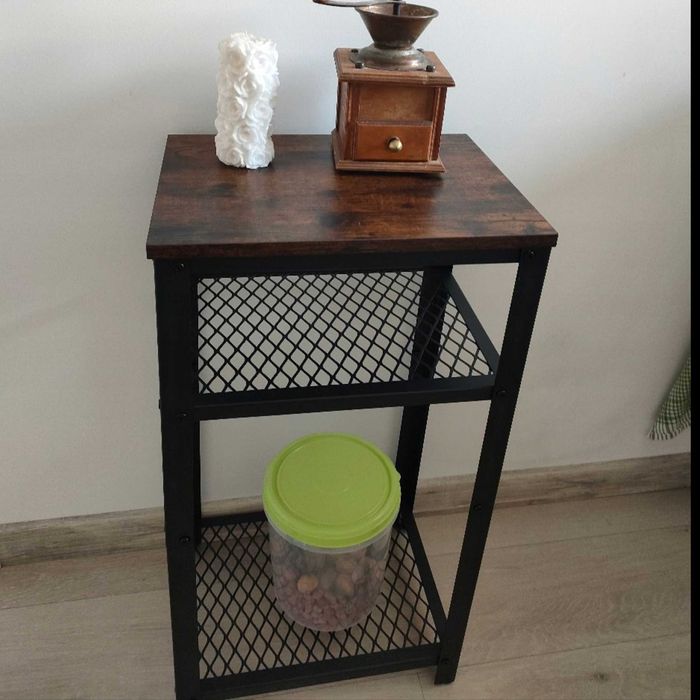 Szafka Nocna Stolik Kawowy Regał Vintage Loft Rustykalny Brąz