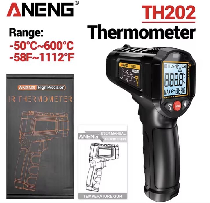 Termometr bezdotykowy laserowy Aneng