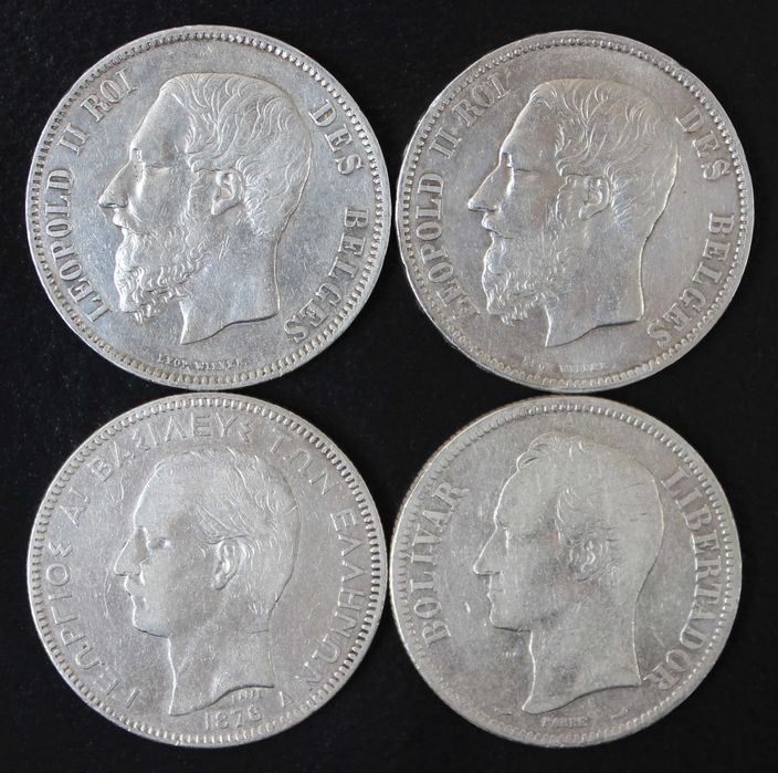 монета 5 франков 1869,1873 года