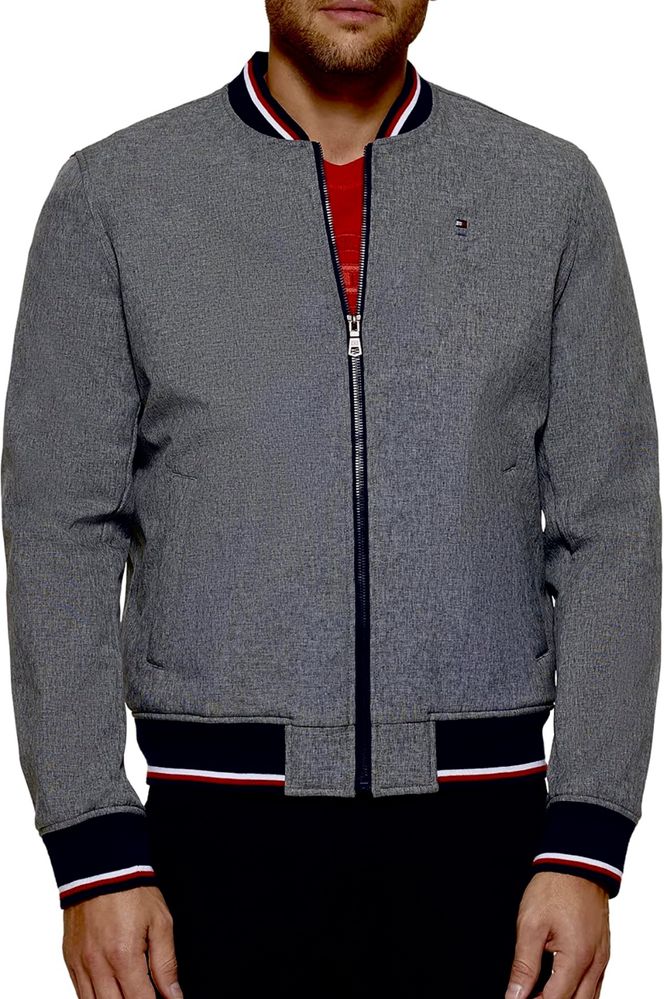XXL 3XL 52 54 Tommy Hilfiger бомбер куртка вітровка ветровка серая