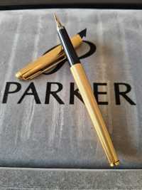 Caneta Parker antiga 180 dourada grain d'orge