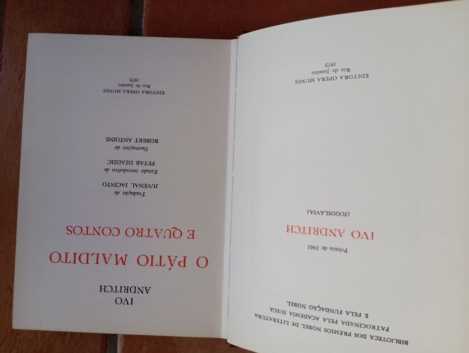 Ivo Andritch - O pátio maldito... - Autor Prémio Nobel em 1961